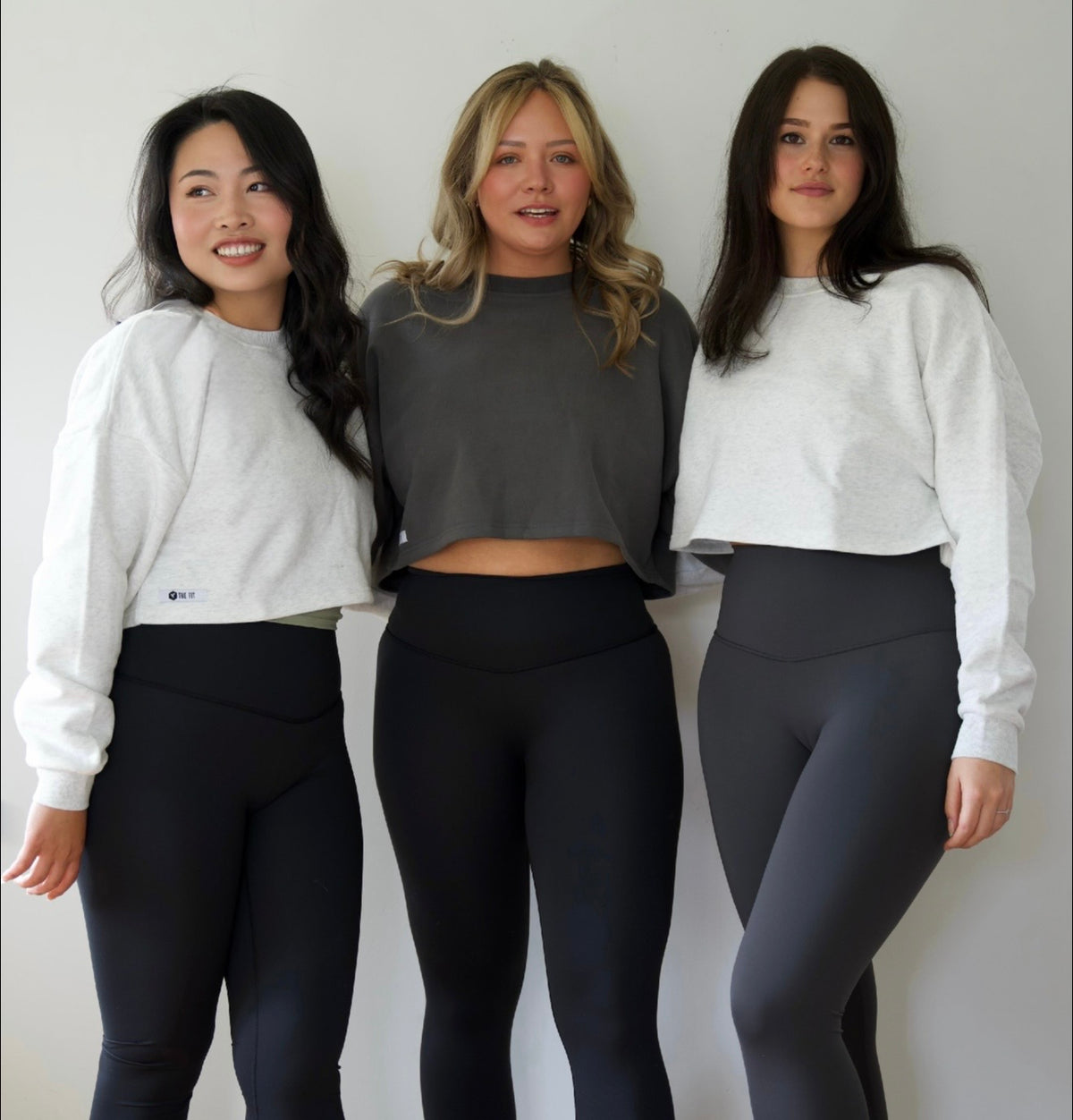 Crop sweater - light grey