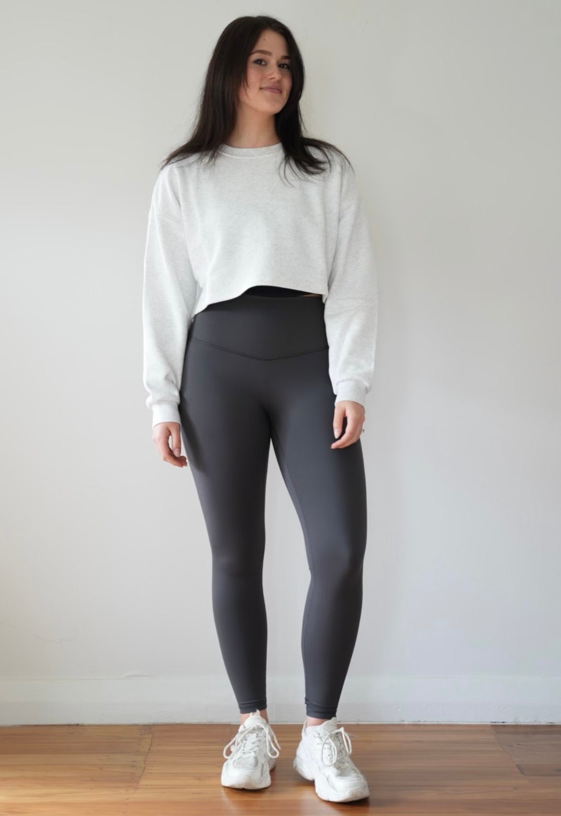 Crop sweater - light grey