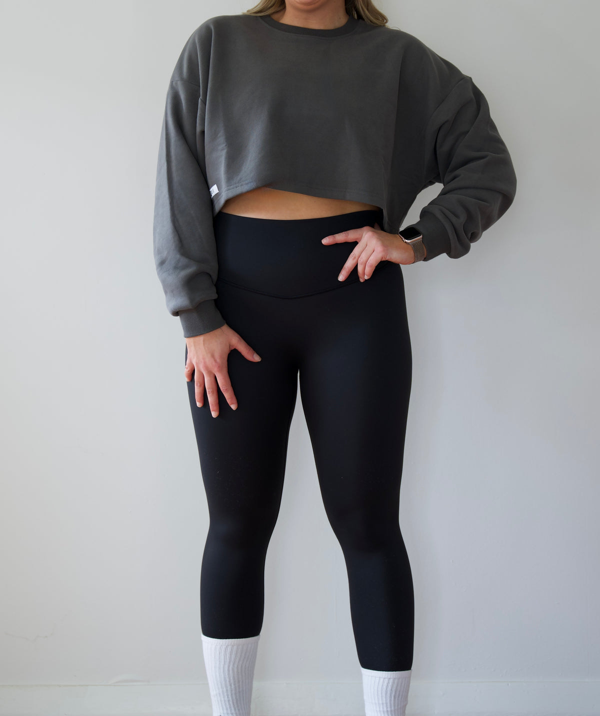 Crop sweater - Charcoal