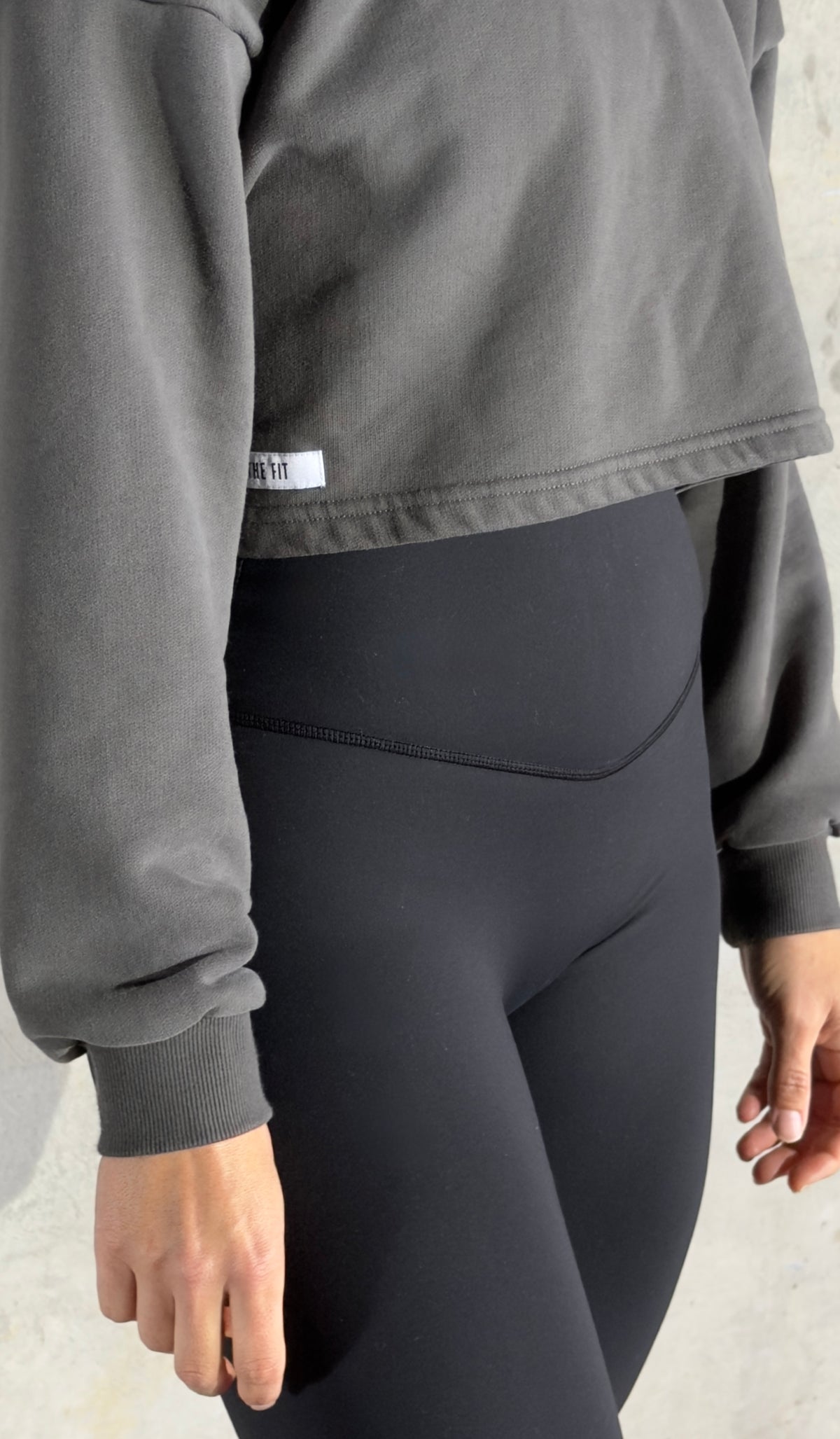Crop sweater - Charcoal