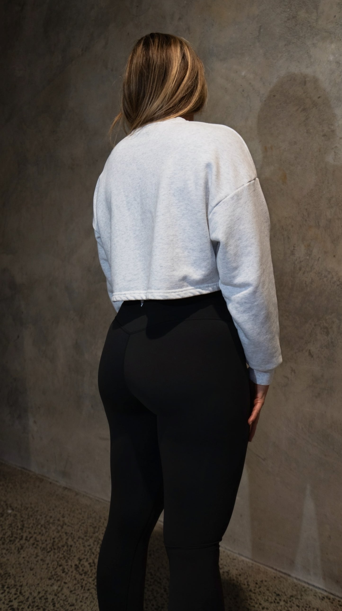 Baggy Sleeve Crop sweater - light grey