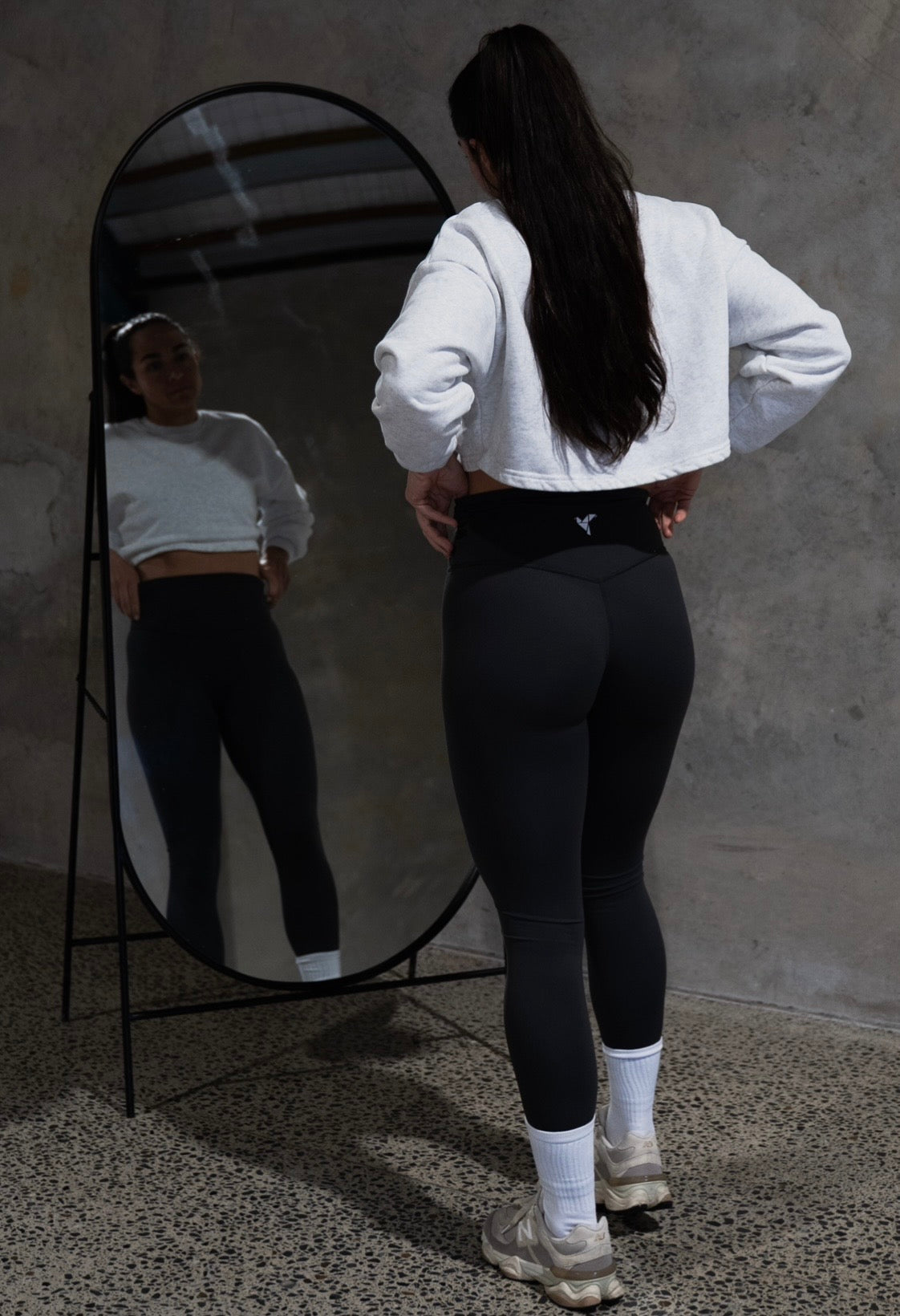 Baggy Sleeve Crop sweater - light grey