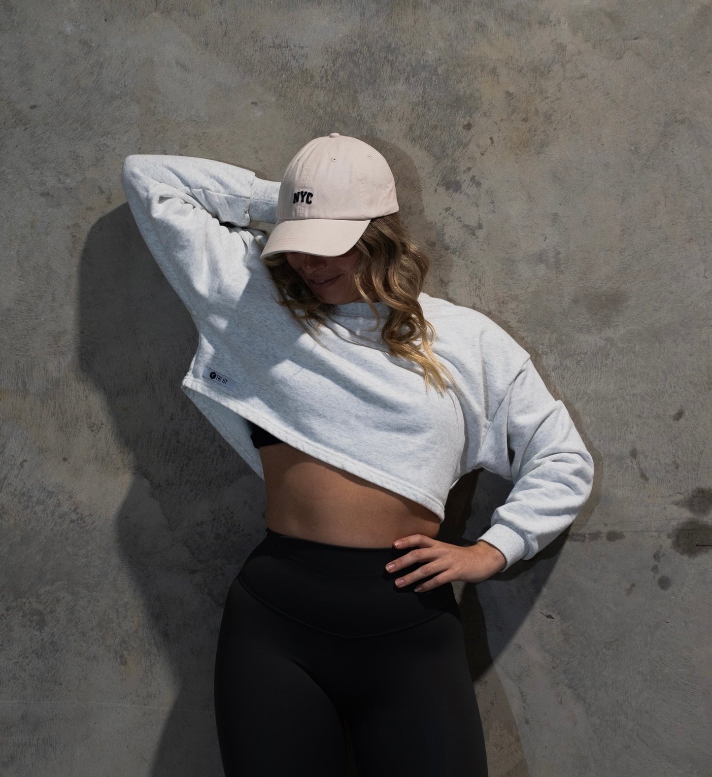 Baggy Sleeve Crop sweater - light grey